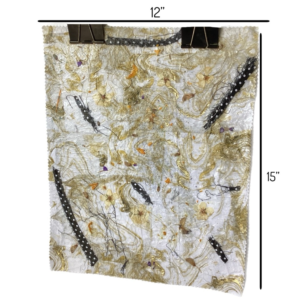 Hand Crafted Fabric Paper for Journal Covers Handmade Ephemera Journal Cards